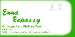 emma repassy business card