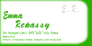 emma repassy business card